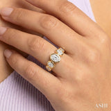 1 Ctw 7 Stone Bezel Set Oval Cut Diamond Fashion Band in 14K Yellow Gold