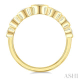 1 Ctw 7 Stone Bezel Set Oval Cut Diamond Fashion Band in 14K Yellow Gold