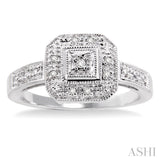 1/20 Ctw Round Cut Diamond Ring in 10K White Gold