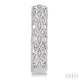 1/10 Ctw Round Cut Diamond Vintage Earrings in Sterling Silver