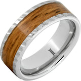 Barrel Aged Serinium® Ring with Single Malt Scotch Wood Inlay