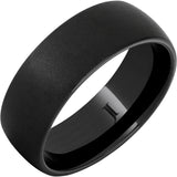 Black Diamond Ceramic Ring with Sandblast Finish