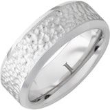 Sernium® Beveled Ring with Hammer Finish
