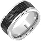 The Cubist - Serinium® Black Diamond Ceramic Ring