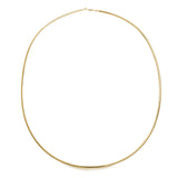 20 Gold Finish Sterling Silver 2mm Omega Chain