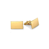 Gold Finish Large Rectangle Polished Cufflinks