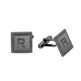 Hematatie Square Beaded Edge Cufflinks