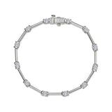 Semi-Bezel Link Bracelet