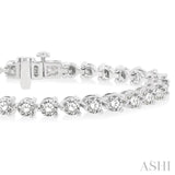 8 Ctw 3 Prong Round Cut Diamond Tennis Bracelet in 14K White Gold