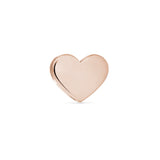 Rose gold finish sterling silver heart charm