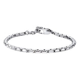Stainless Steel Rounded Box Link Bracelet 35mm