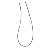 18 Stainless Steel Gun Metal IP Plated 3mm Rounded Box Chain