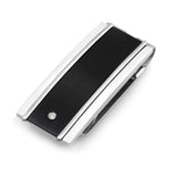 Stainless Steel Black Titanium Money Clip W/.005pt Diamond