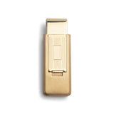 Stainless Steel PVD Finish Flip Money Clip with Square Center