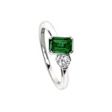 May Emerald Cut Birthstone Ring