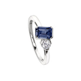 September Emerald Cut Birthstone Ring