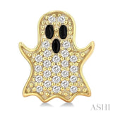 1/6 Ctw Petite Ghost Single Cut Diamond Fashion Earrings in 10K Yellow Gold