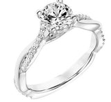 Contemporary Prong Engagement Ring
