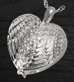 Angel Wing Heart Pendant-Cremation Jewelry