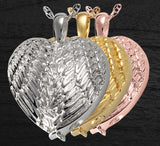 Angel Wing Heart Pendant-Cremation Jewelry