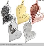 Personalized Jewelry Tear Drop Heart Pendant