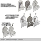 Personalized Jewelry Tear Drop Heart Pendant