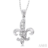 Diamond Fleur De Lis Pendant