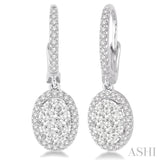 Oval Shape Lovebright Diamond Earrings