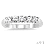 5 Stones Diamond Wedding Band