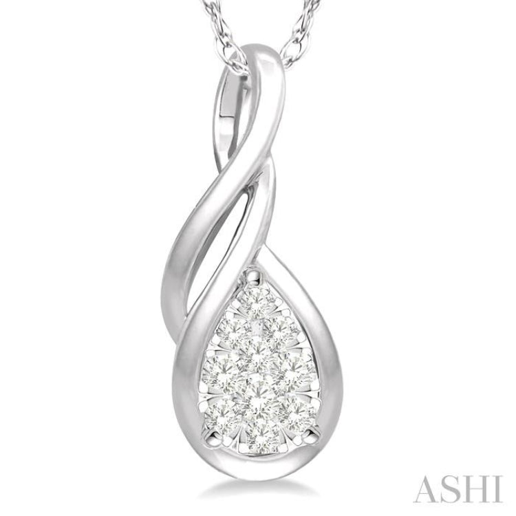 Pear Shape Lovebright Diamond Fashion Pendant