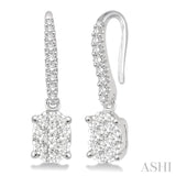 Oval Shape Lovebright Diamond Earrings