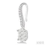 Oval Shape Lovebright Diamond Earrings