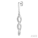 Diamond Swirl Long Fashion Earrings