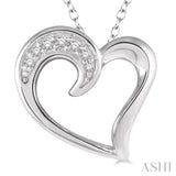 Silver Heart Shape Diamond Fashion Pendant