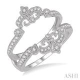 Diamond Fleur De Lis Insert Ring