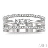 Diamond Fashion Open Ring