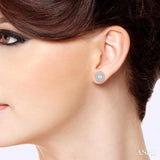 Oval Shape Diamond Earrings