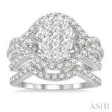 Oval Shape Lovebright Bridal Diamond Wedding Set