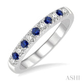 Gemstone & Diamond Wedding Band