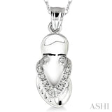 Diamond Flip Flop Pendant