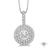 1/2 Ctw Diamond Emotion Pendant in 14K White Gold with Chain