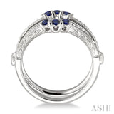 Gemstone & Diamond Insert Ring