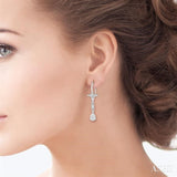 Lovebright Cross Diamond Fashion Earrings