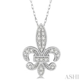 Diamond Fleur De Lis Pendant