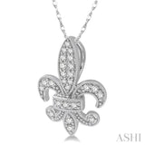 Diamond Fleur De Lis Pendant