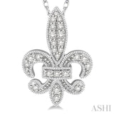 Diamond Fleur De Lis Pendant