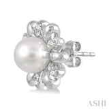 Pearl & Diamond Earrings