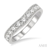 Diamond Curved Wedding Band