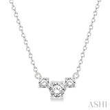 Three Stone Diamond Necklace