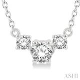 Three Stone Diamond Necklace